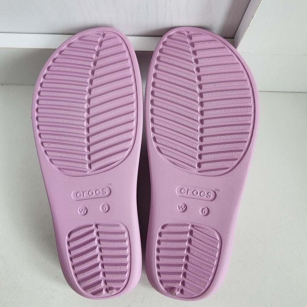 Crocs Getaway Weave Lilac Purple Platform Slide Sandals Womens Size 6 NEW - Picture 8 of 9